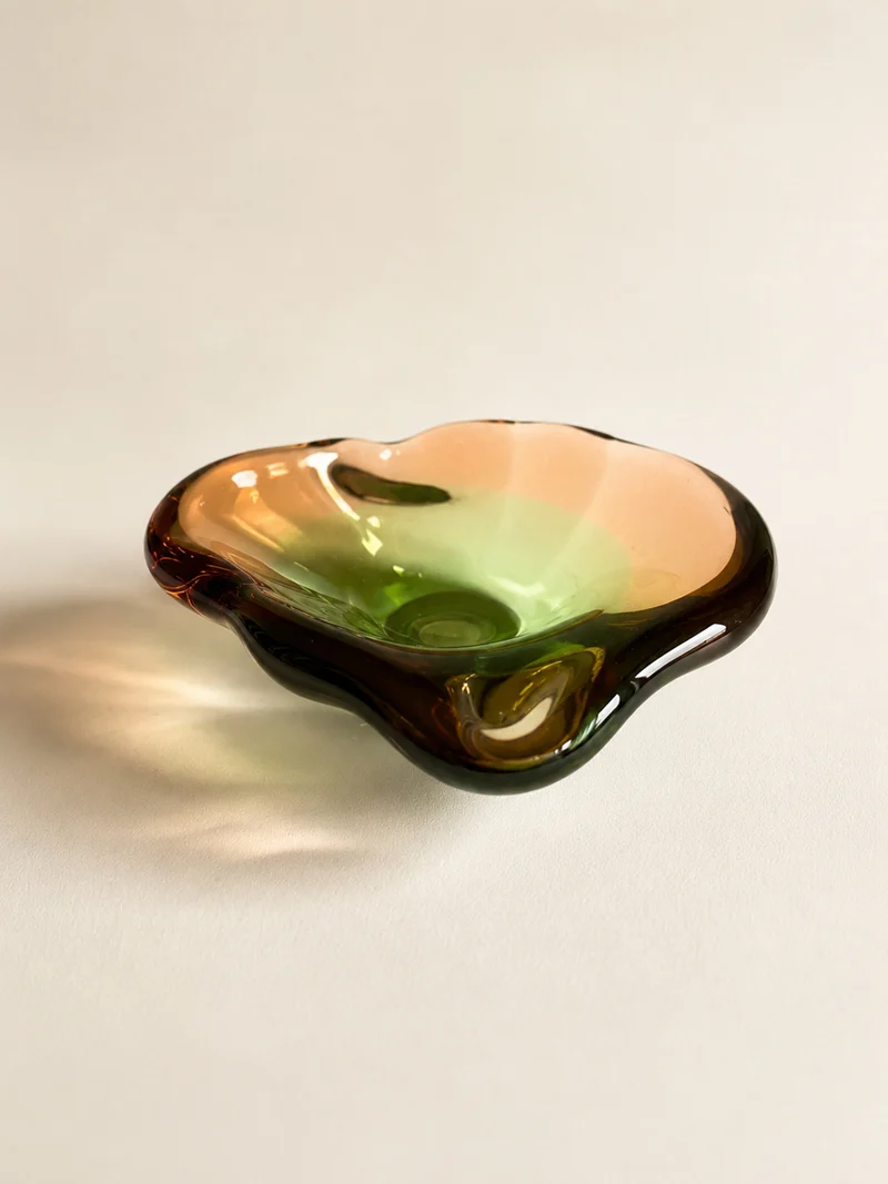 Murano Sommerso Two-Tone Glass Ashtray - 1960s