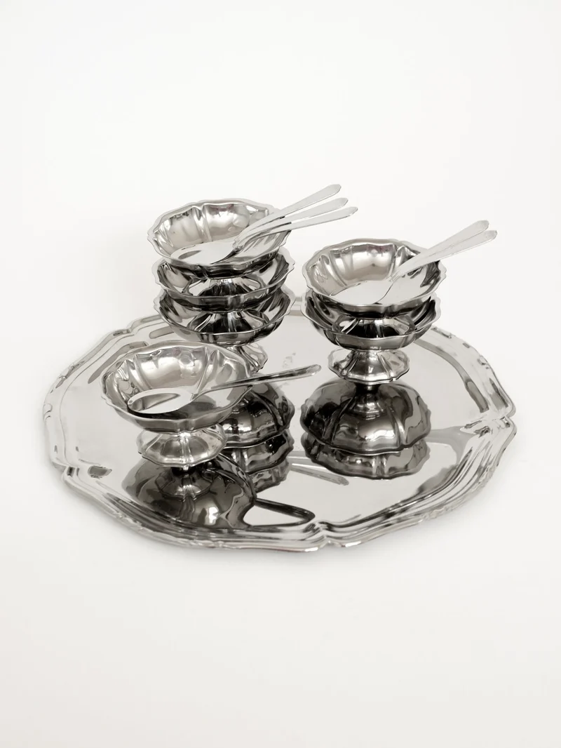 Guy Degrenne Ice Cream Set with Tray