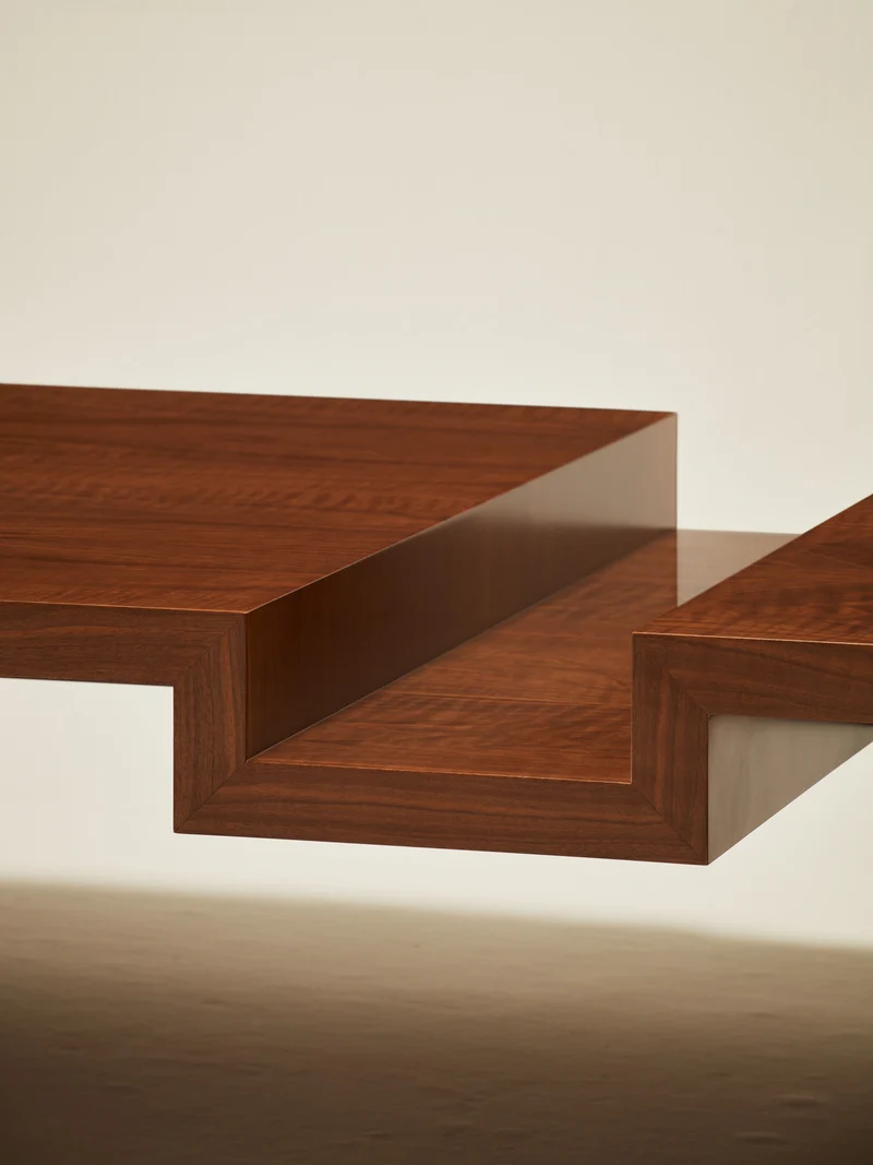 'Continuous' Coffee Table I Handcrafted in Wood Veneer