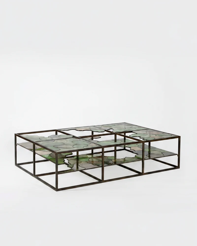 IRATY coffee table Vitrail church glass