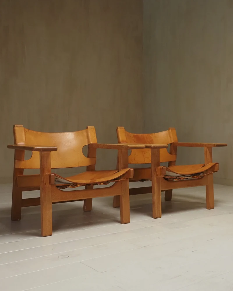 Pair of Børge Mogensen Spanish Chairs, 1960s