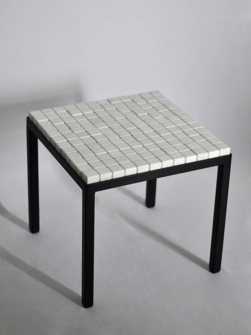 Minimalism Concrete Cubes Side Table 'white'