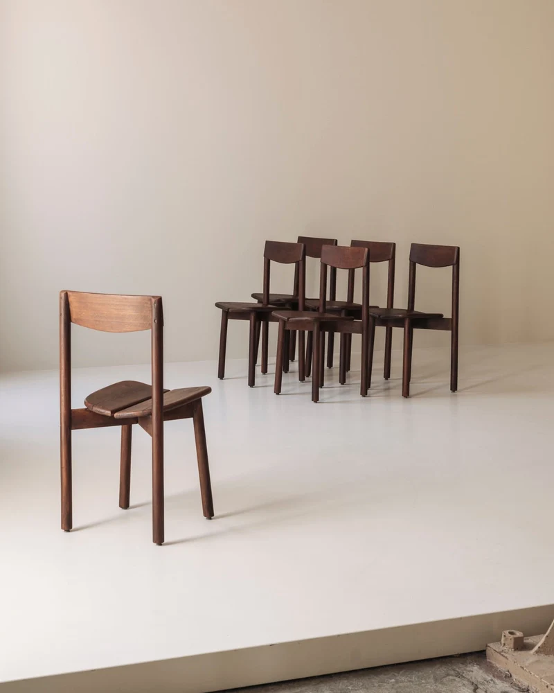 Sculptural Set Dining Chairs by Pierre Gautier-Delaye, France 1960s