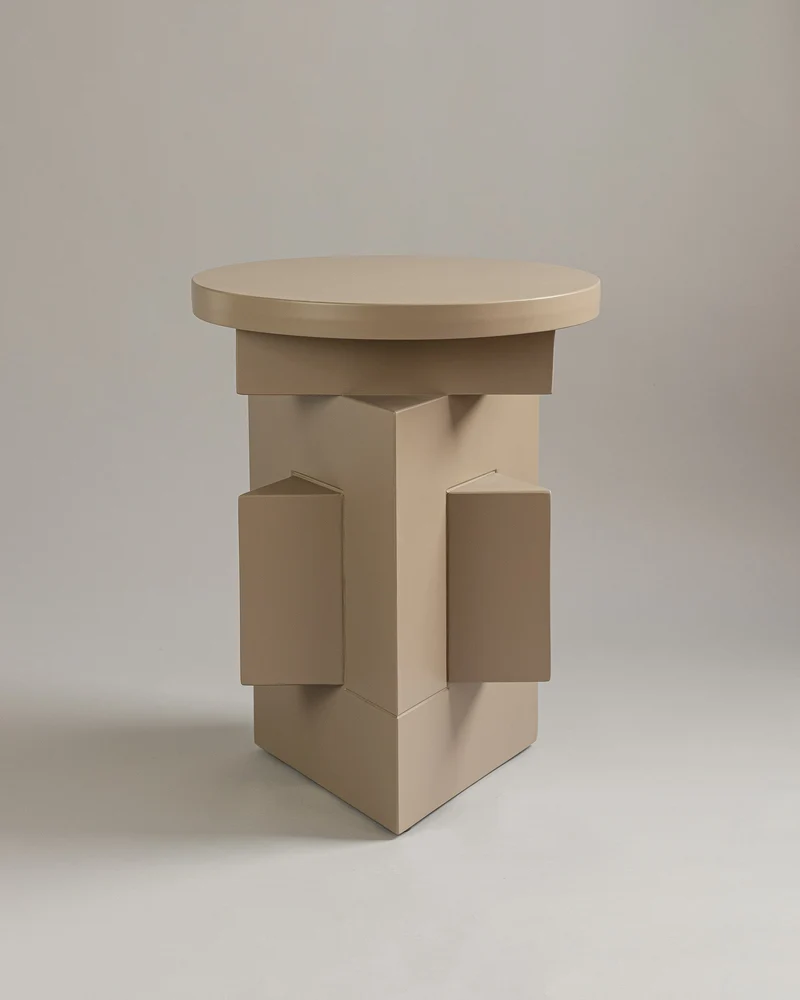 Lacquered Side Table - ASTER Series by Daniel Couttolenc, Lacquered MDF