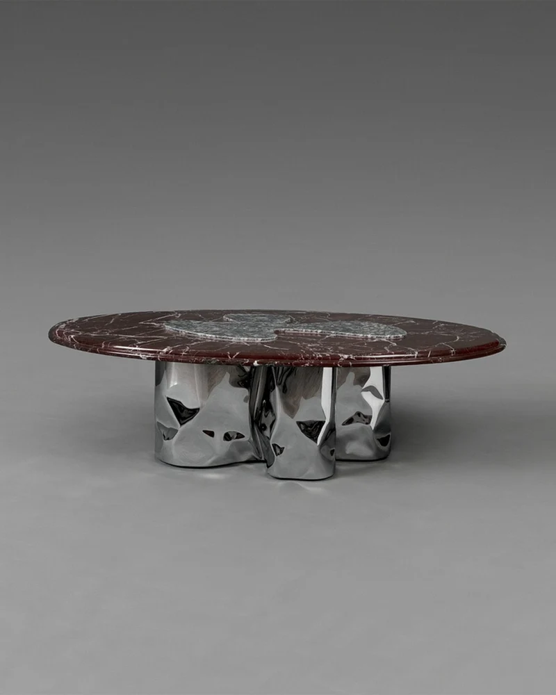 Steel and Stone Coffee Table - Reverie Series