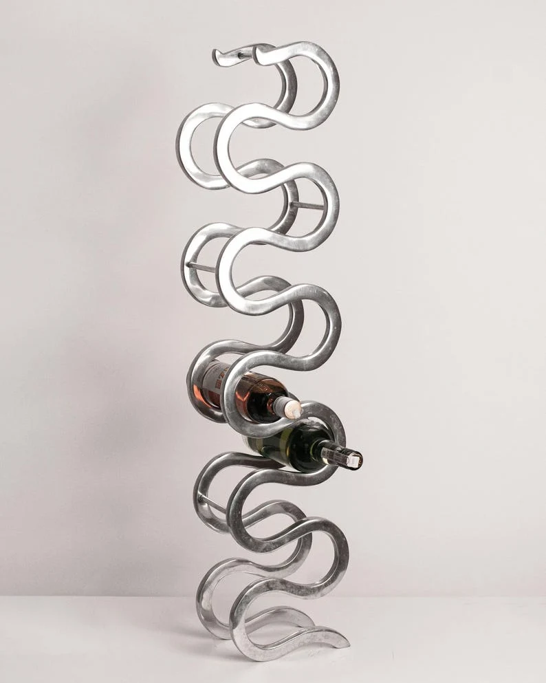 Post Modern Serpent Wine Rack- Sculptural Decor