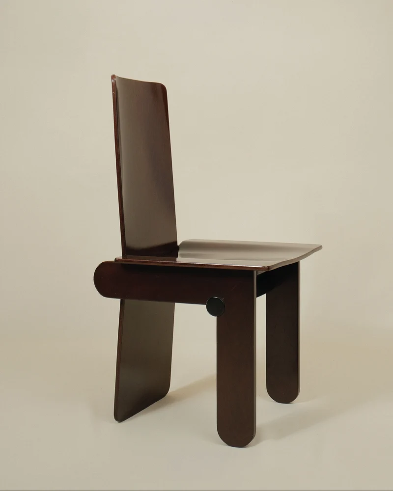 Carlo Scarpa Set of 4 Dining Wood Chairs