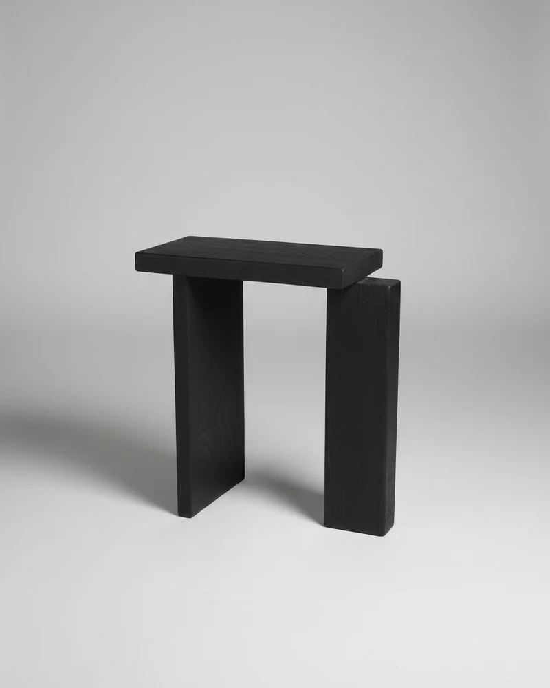 Performance Side Table in Burnt Oak