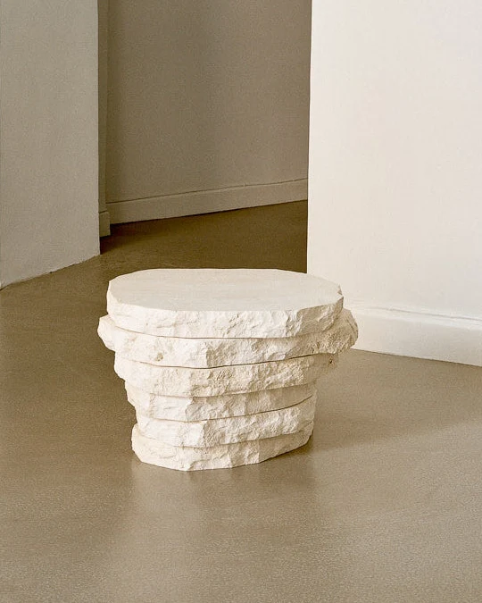 Side Table in Travertine, Navona by Jesper Sundberg Örtegren
