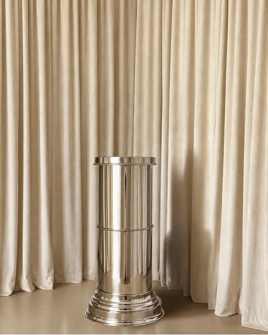 contemporary End Tables in Metal - Cylindrical Plinth Collection