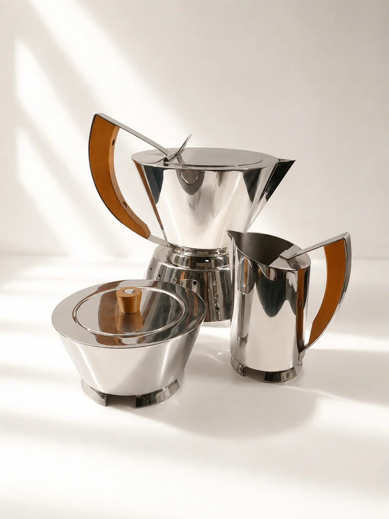 Postmodern tea set by Peter Maly for Wilkens Germany - 1980s