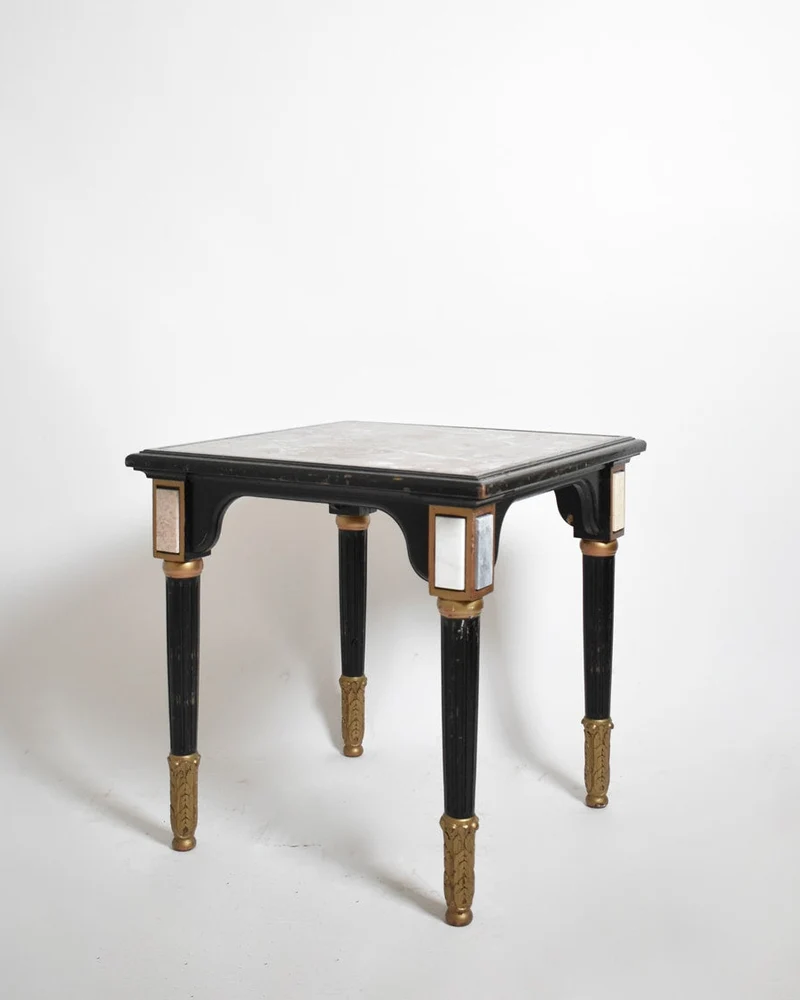 Louis XVI Style Ebonised Pedestal Table, 1930s