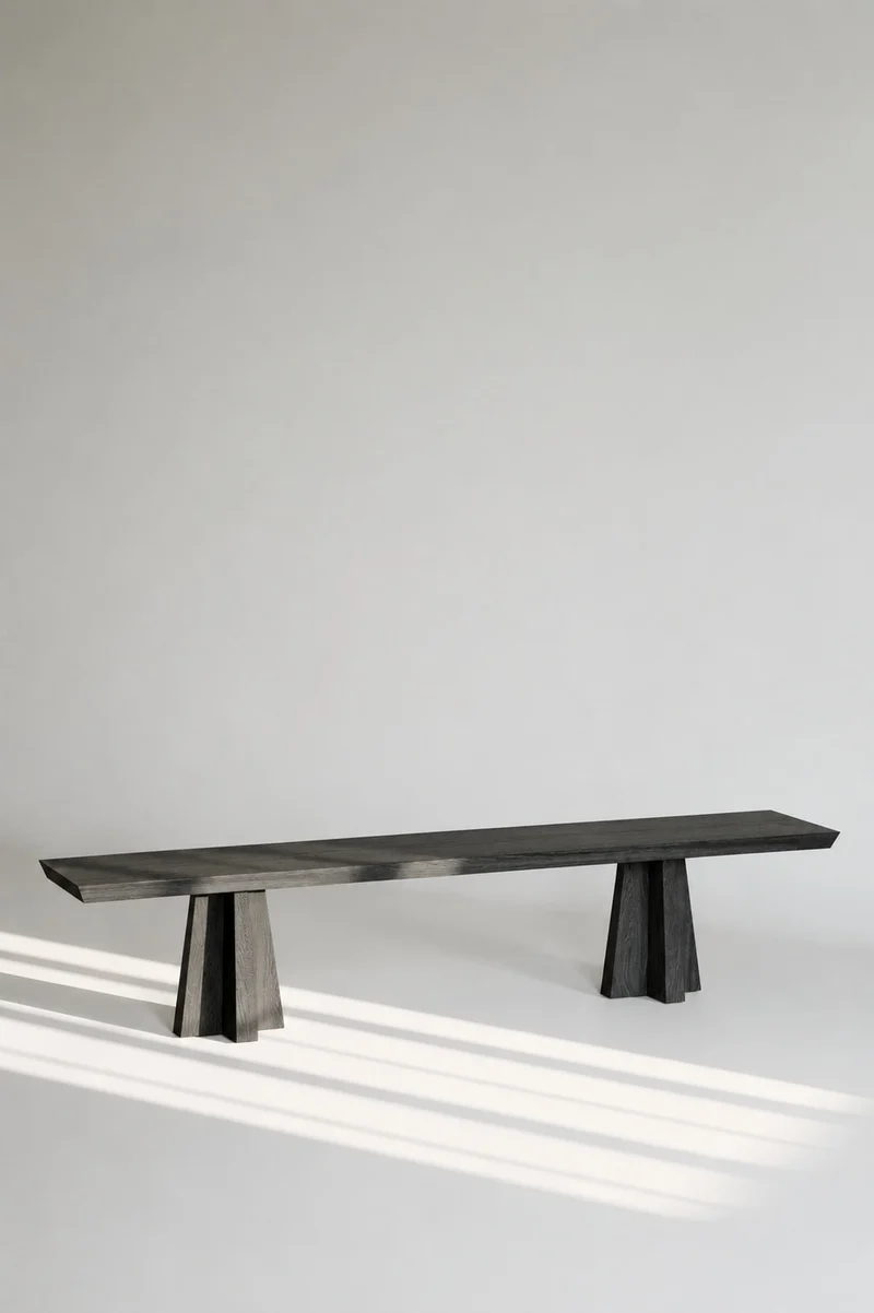 Bench - in Oak and Stained Ash - Collection