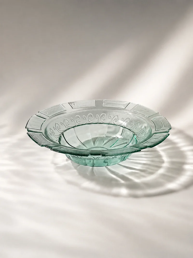 Large Art Deco Fruit Bowl with Relief and Frieze