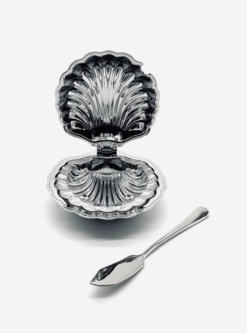 Shell Dish in Glass and Steel