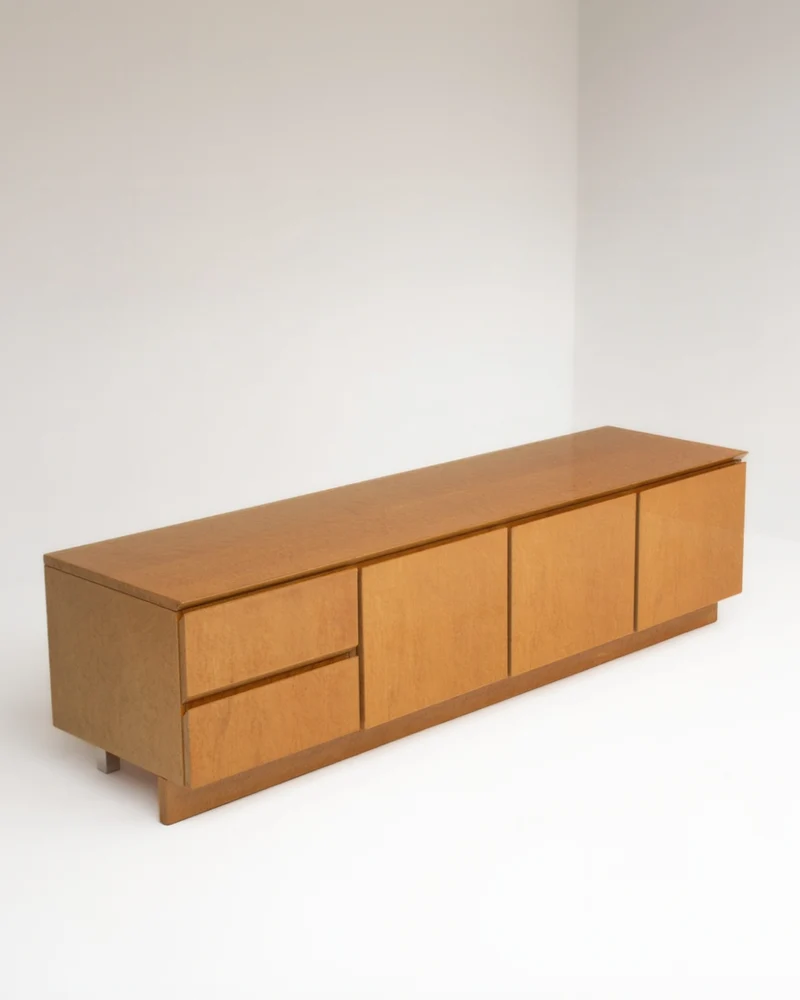 Burl Wood Sideboard by Giovanni Offredi for Saporiti