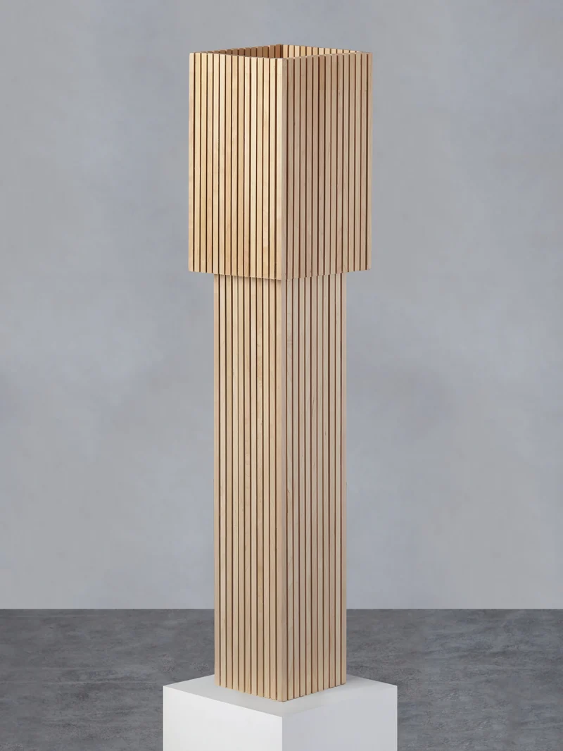 Wooden Parallilo Floor Lamp