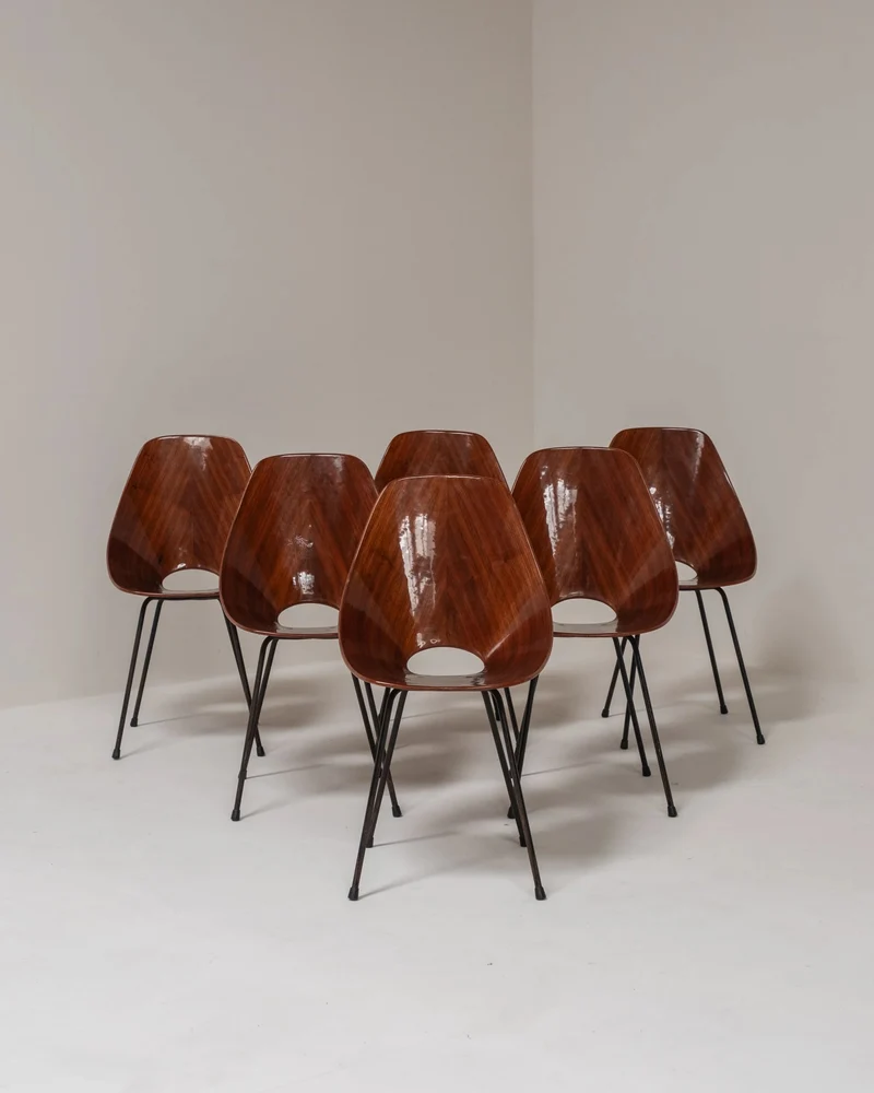 Set of 6 Medea Chairs by Vittorio Nobili, Italy, 1955