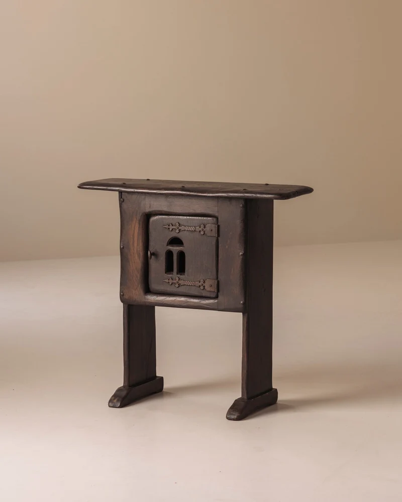 Early 20th Century Folk Art Rustic Cabinet / Side Table from France