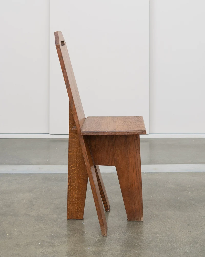 Architectural Brutalist Vernacular Oak Chair (1 of 3)
