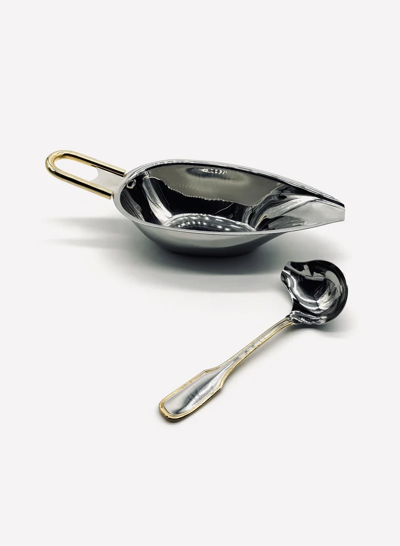 Vintage Italian Serveware Accessories in Steel and Stainless Steel