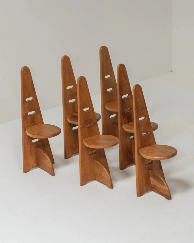Set of Six Chairs in the Style of Gijs Boelaars