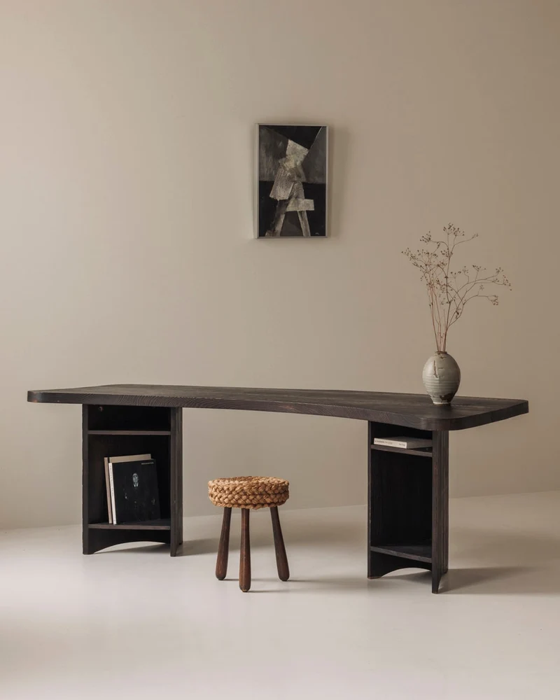 Important Sculptural Boomerang Desk 1950s