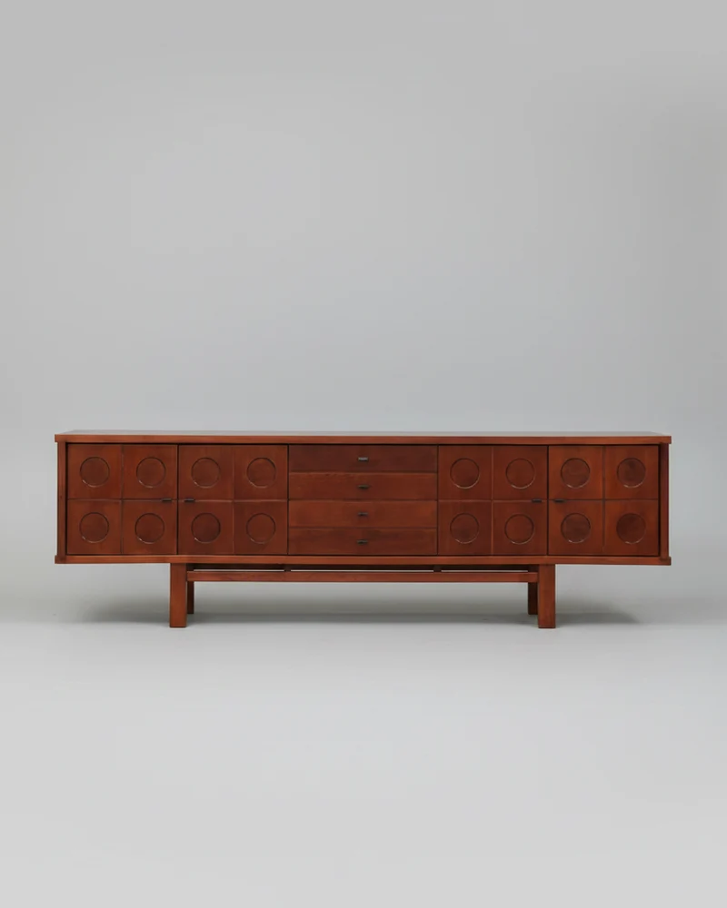 Brutalist Oak Sideboard, Belgium, 1970s