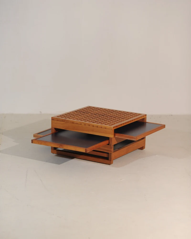 Bernard Vuarnesson Tetra Coffee Table, France 80s