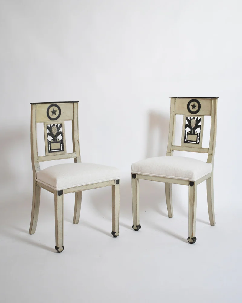 Neoclassical pineapple chairs, 1960s