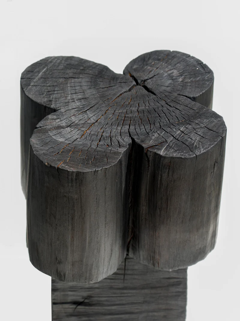 Burnt Black Coffee Tables/Stools