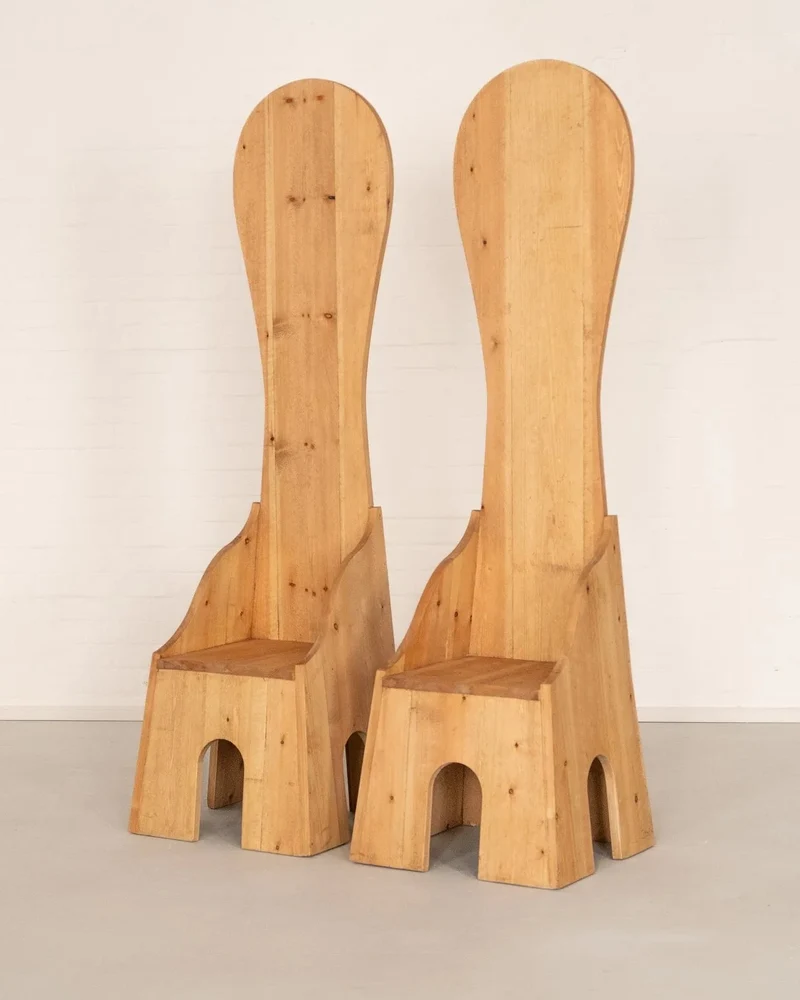 Fratina Chair by Mario Ceroli for Poltronova
