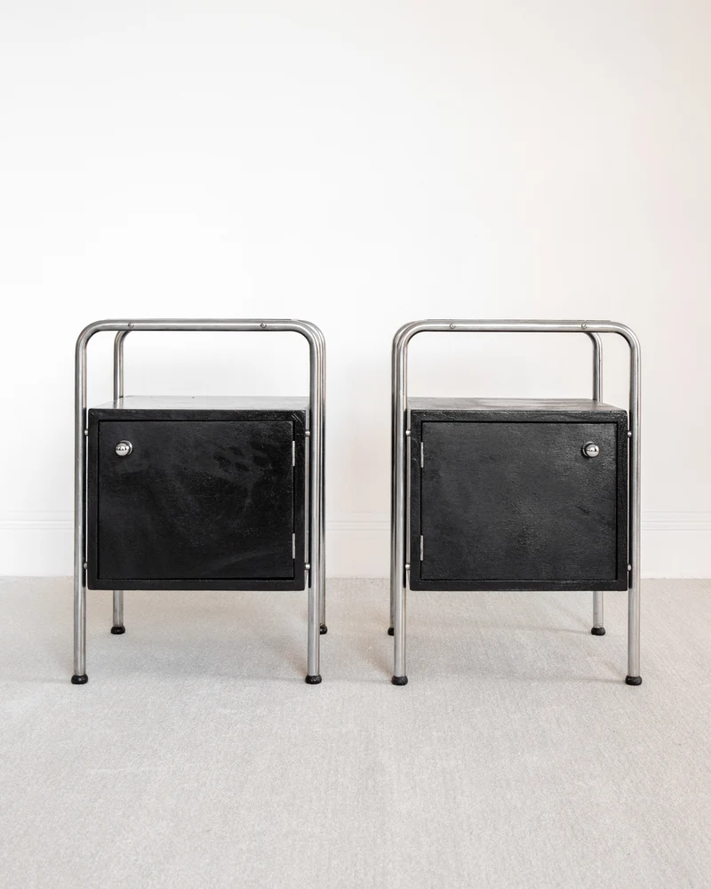 Pair of Functionalist Nightstands, Sweden 1930s