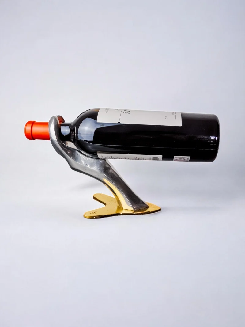 Brutalist Wine Bottle Holder by Ardisur, Spain, circa 1970's