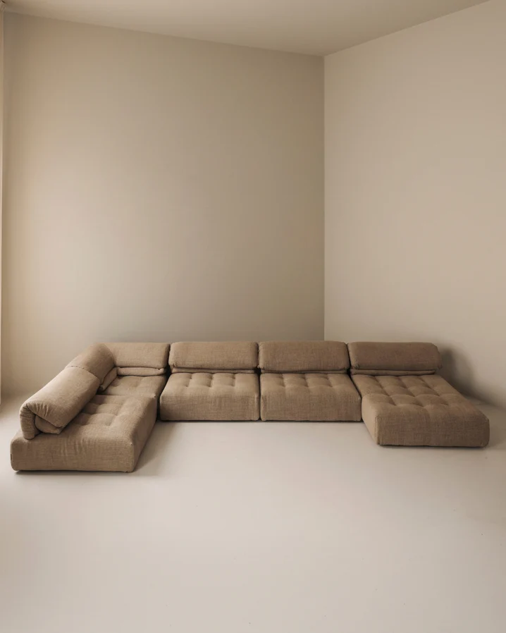 Fully re-upholstered Modular Sofa by Roche Bobois, France 1990s.