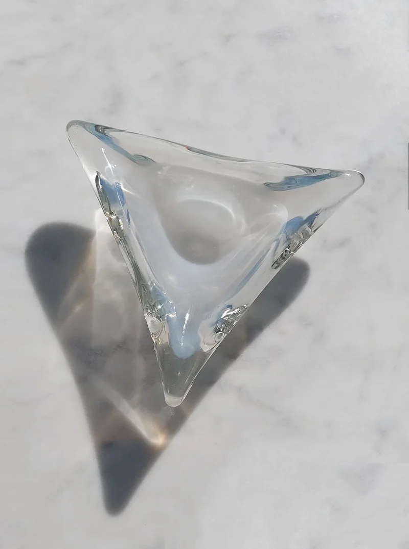 Triangle Glass Ashtray