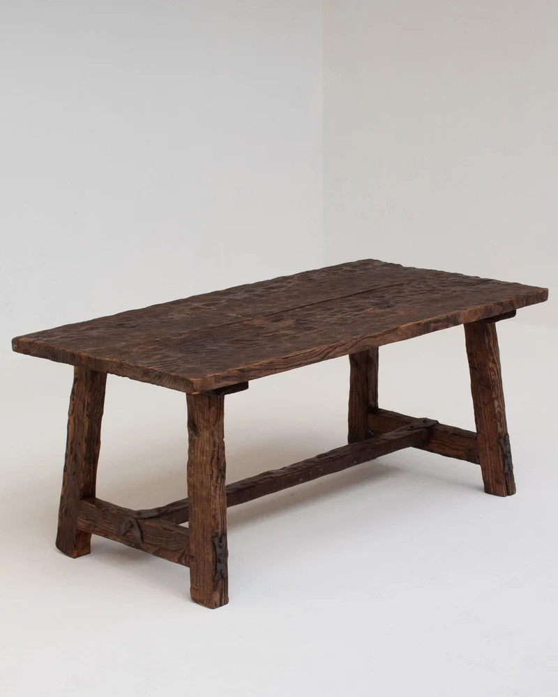 Brutalist Solid Wood Coffee Table