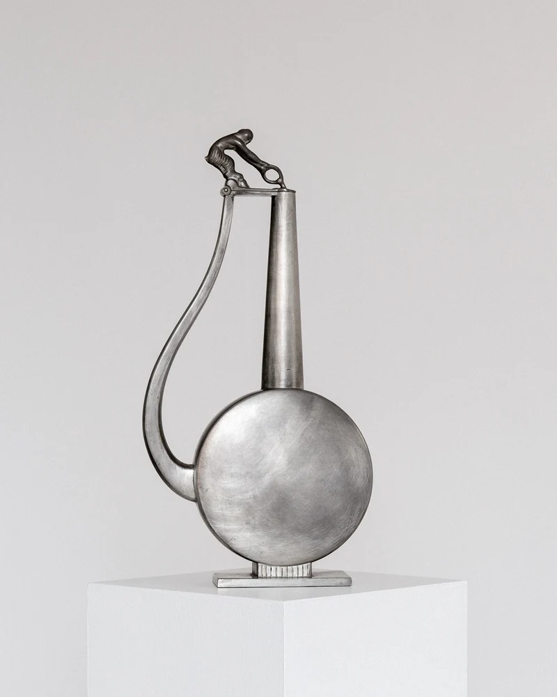 Sculptural Art Deco Pewter Pitcher by GAB, Sweden, 1930s