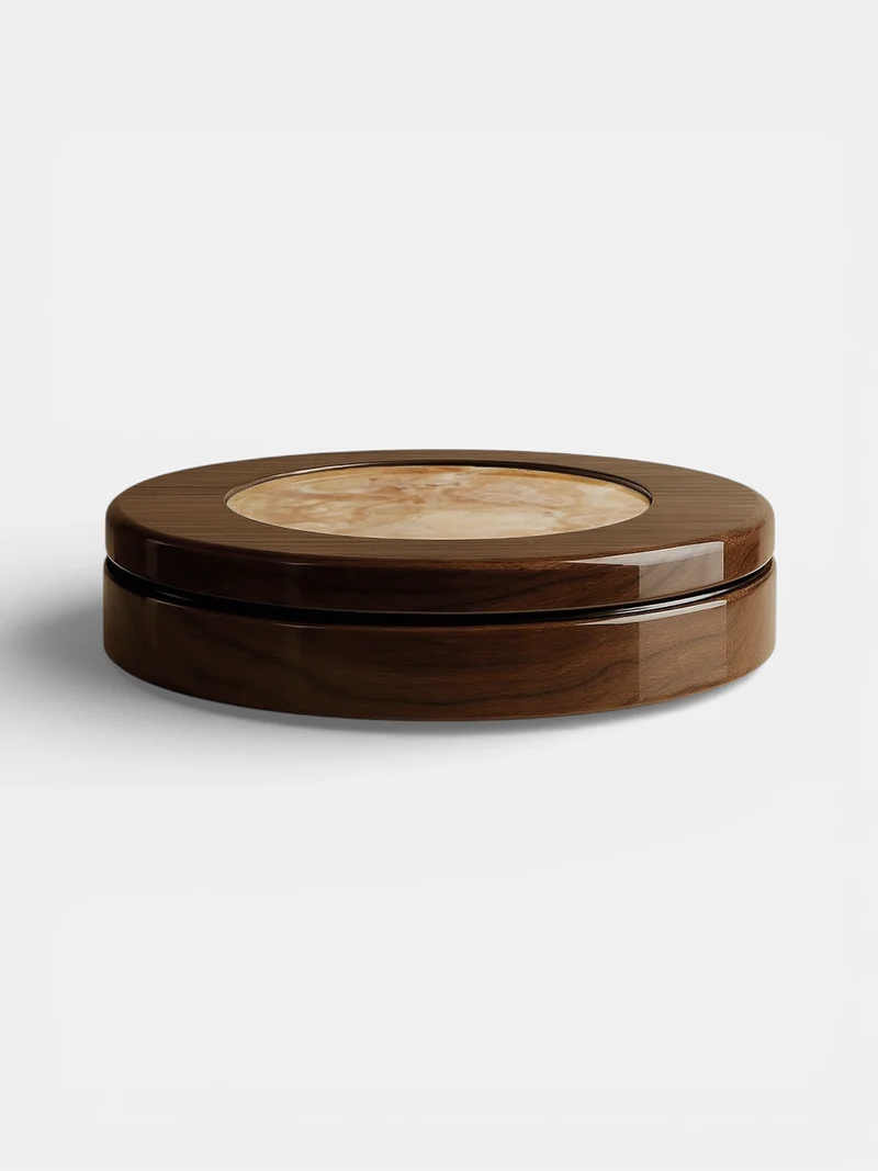 Yoyo Wooden And Honey Onyx Coffee Table