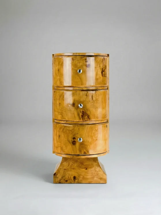 'Jumeaux Grand' Olive Burl Wood Side Table