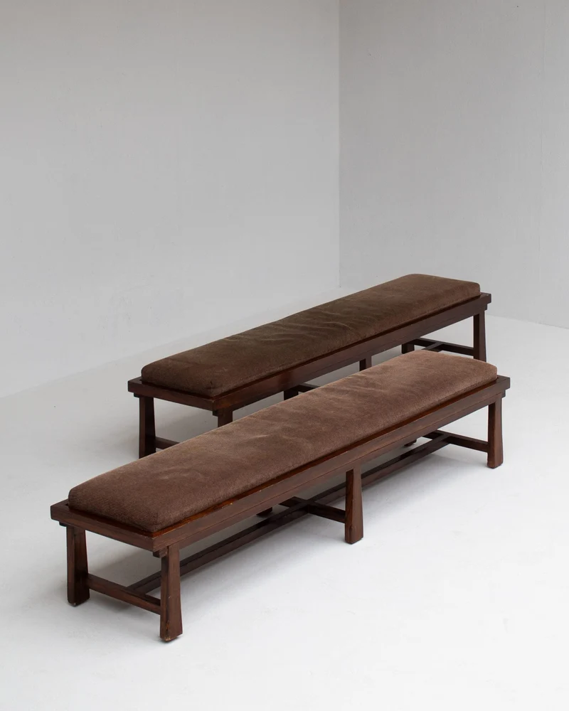 Rustique Bench in Wood with Cushion