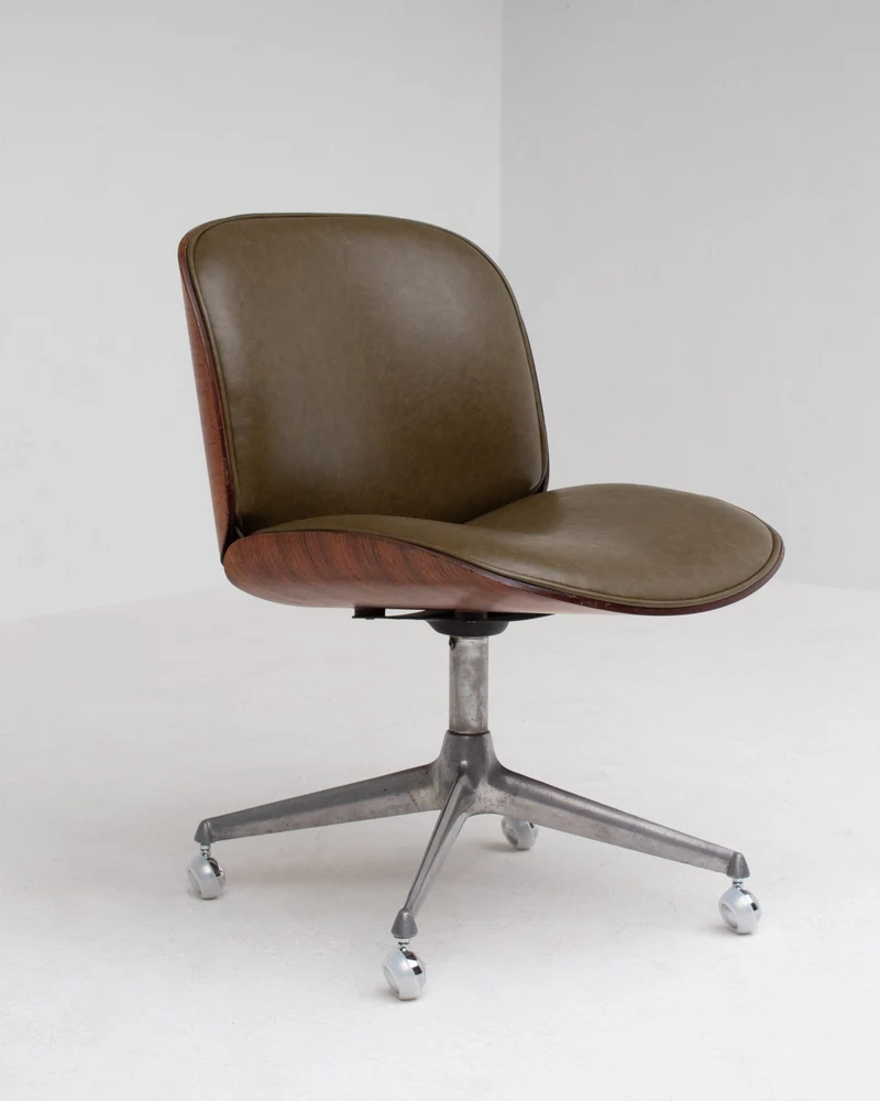 Ico Parisi Office Chair in Wood and Metal