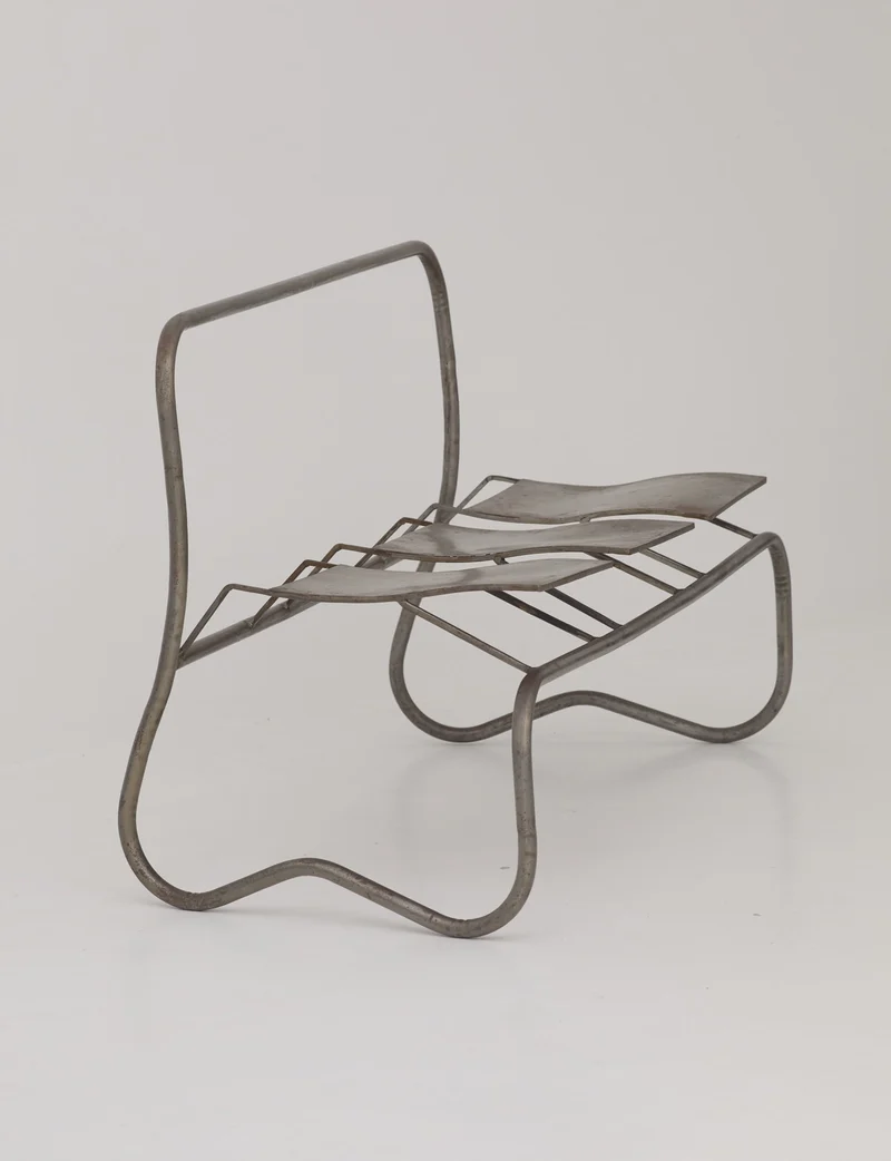 Unique Signed Artist Bench / Settee in Metal