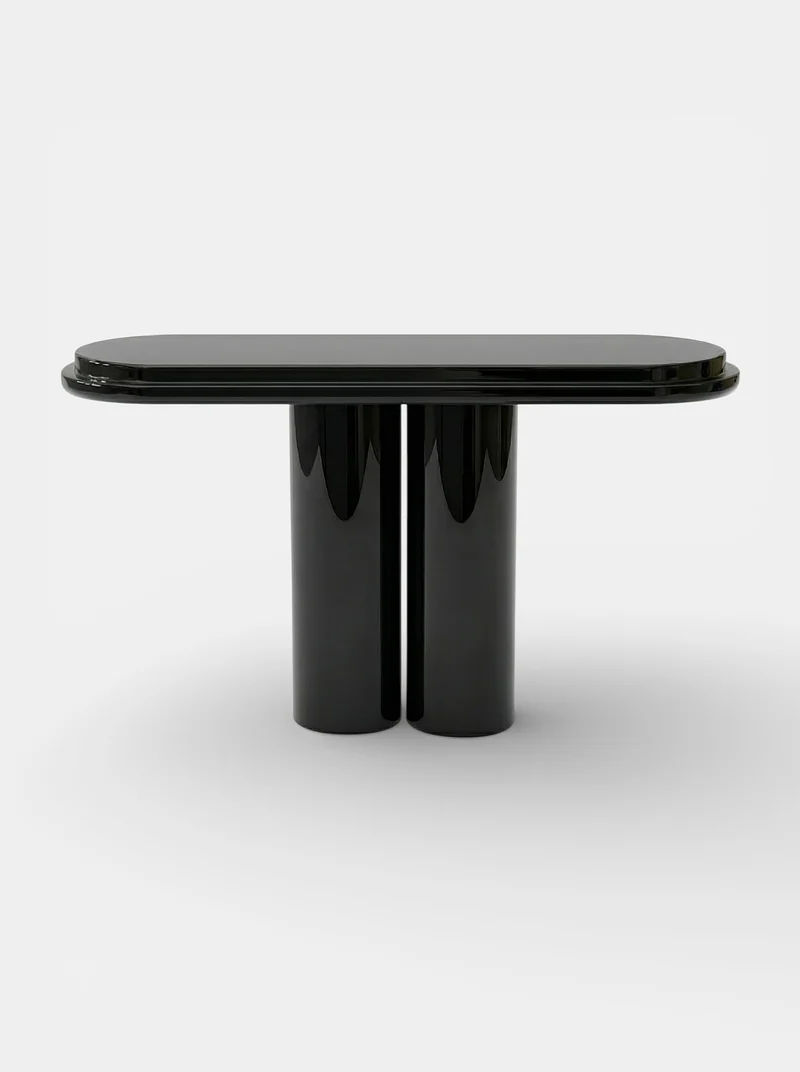 Ida Black Lacquered Wood Console