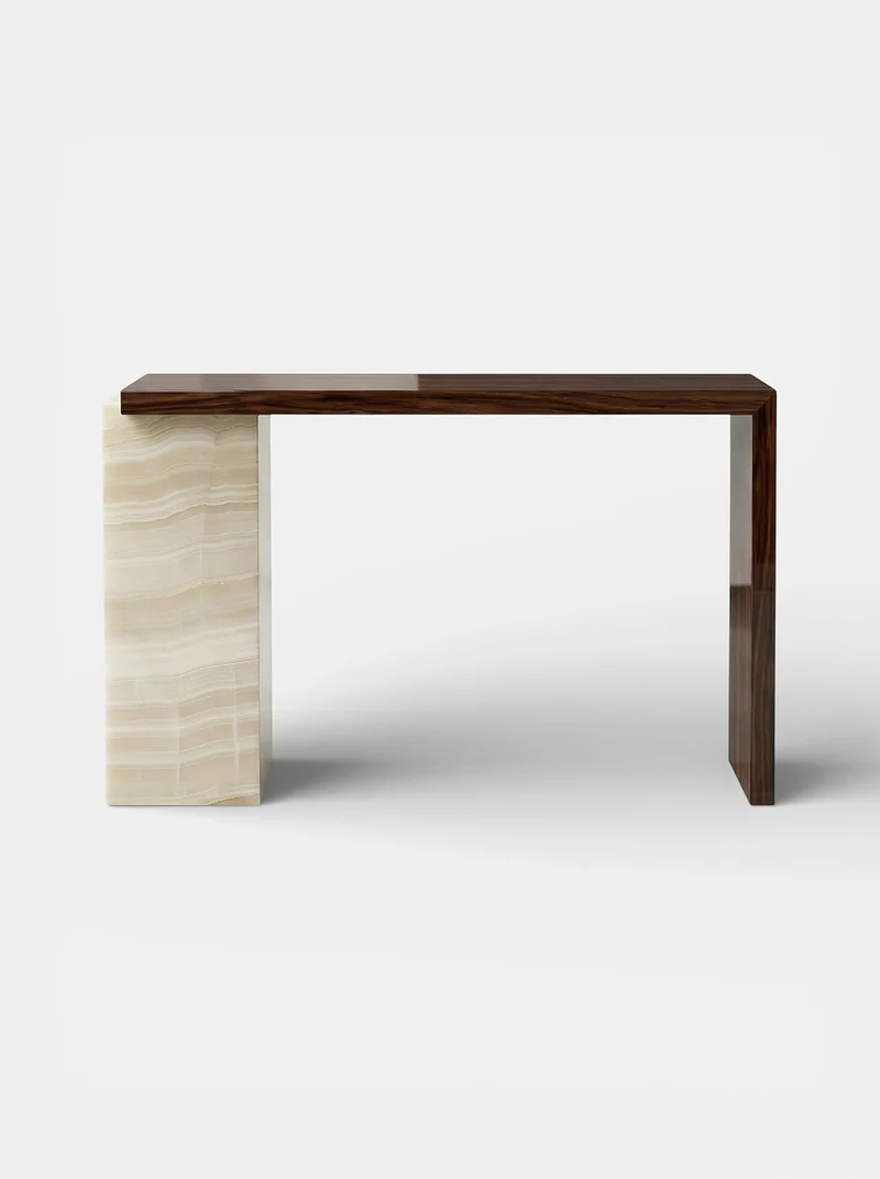 Jill Wood and Ivory Onyx Console