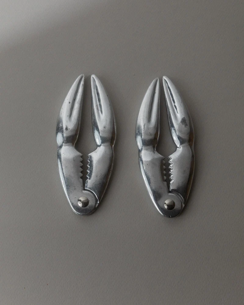 1960s Silver Plated Lobster Cracker, Set of 2