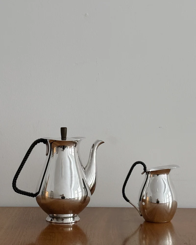 Danish Silver Plated Coffee Set, 2-Piece (c. late 1950s–early 1960s)