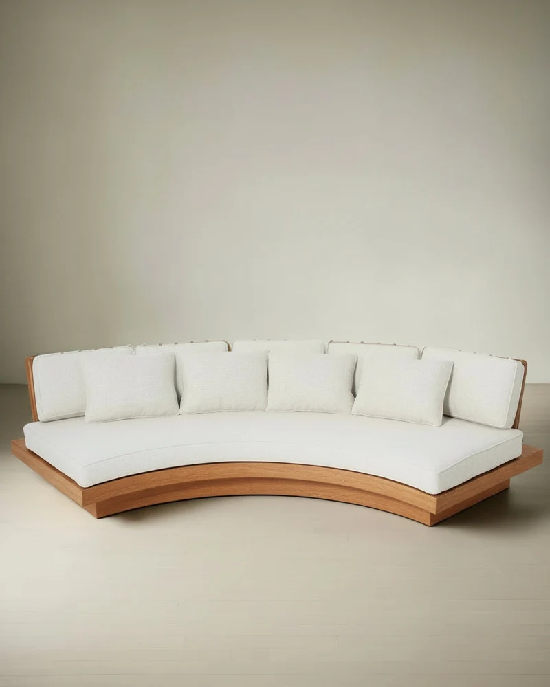 San Romano Round Oak Sofa