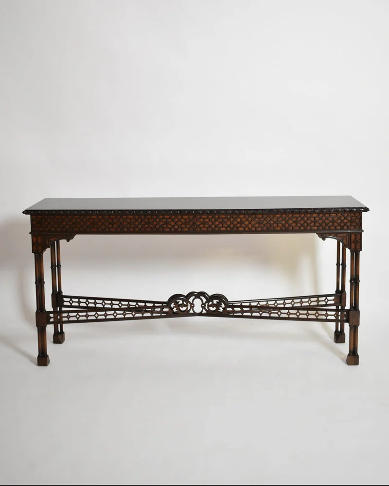 Carved Wood Console Table, XIXth c.