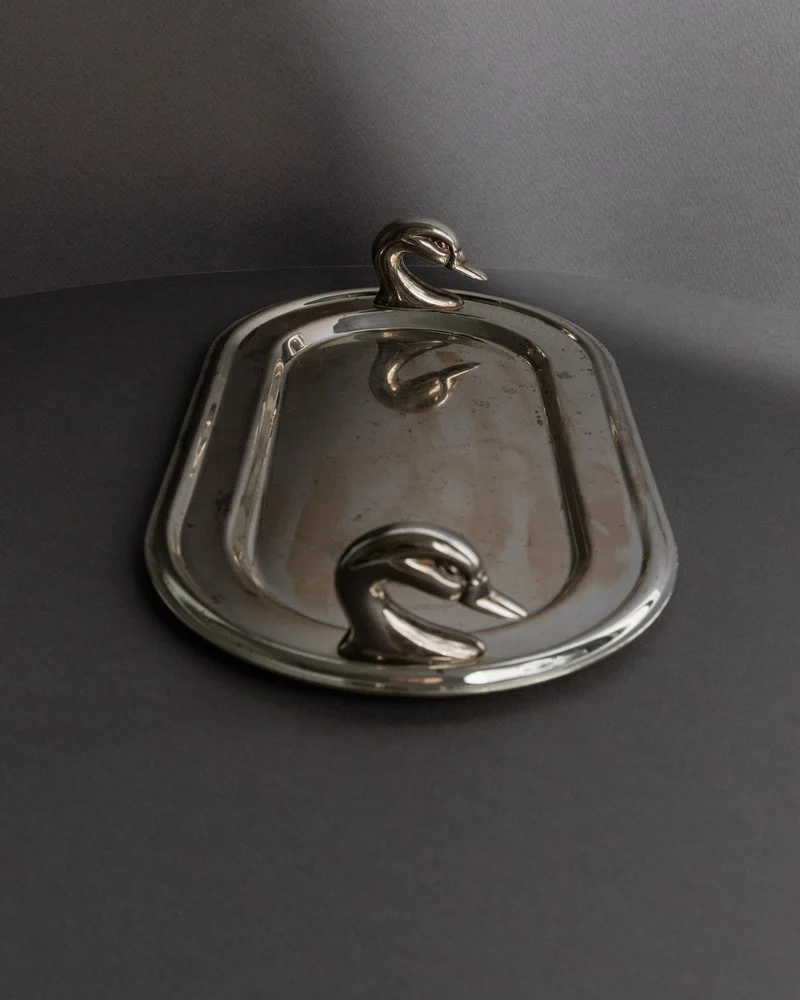 Vintage 1960s Silver Plated Tray